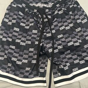 BoohooMAN Monochrome Logo Shorts